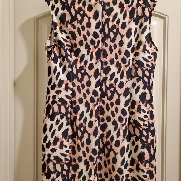 Sharagano Cheetah Print Dress Size 14W - Picture 2 of 4
